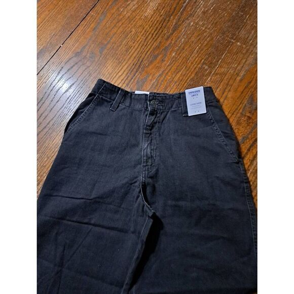 New Size 4 W27 Denizen by Levis Black Loose Taper Denim Jeans Crop Ankle Capri - Picture 2 of 4